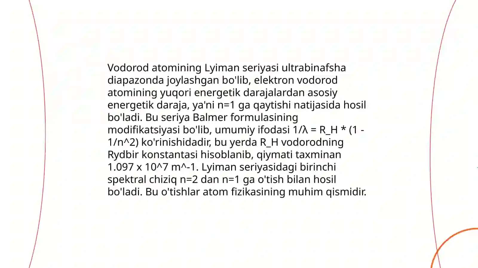 Vodorod va boshqa metalmas elementlar spektrlari 4