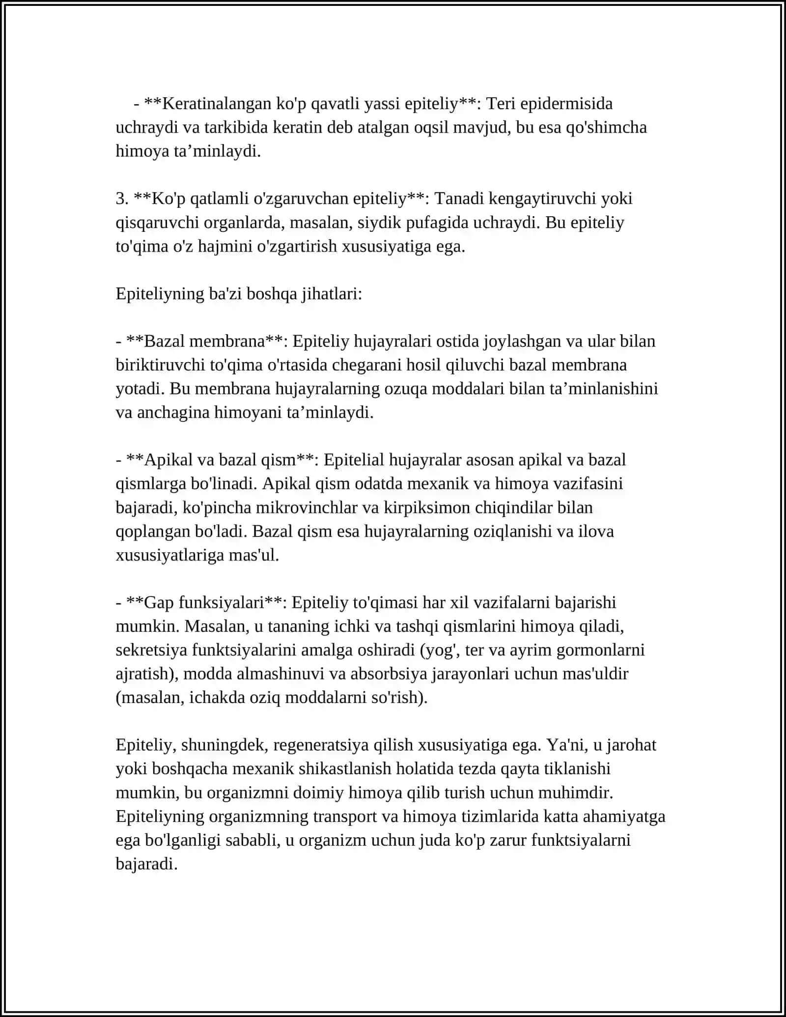 KÓP QATORLI EPITELIYNING TUZILISHI 4