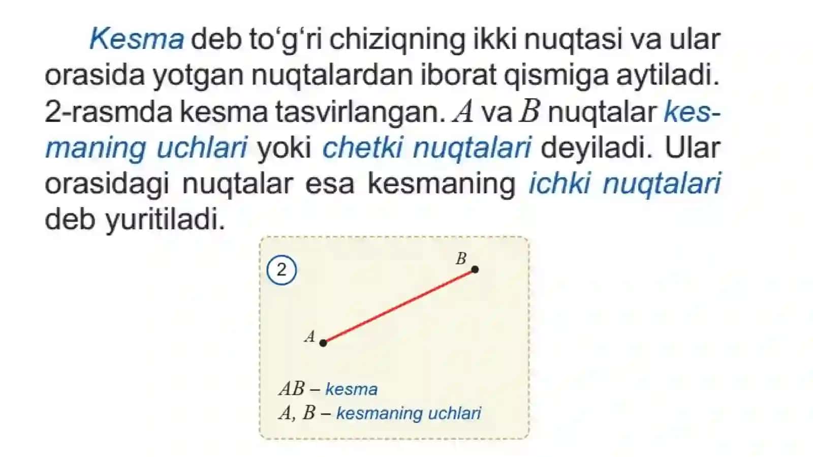 Kesma uzunligi va uning asosiy xossalari 4