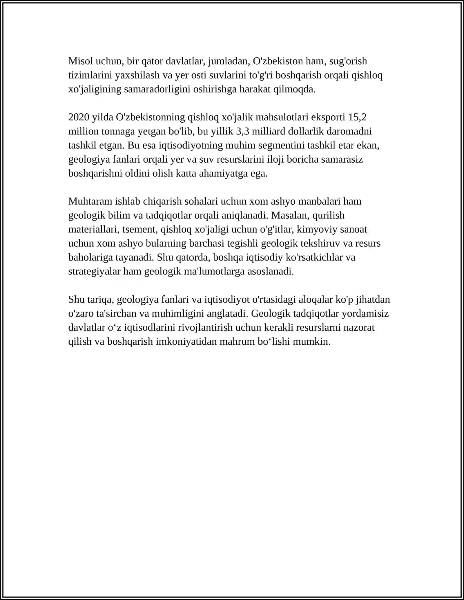 MUSTAQIL ISH Mavzu: GEOLOGIYA FANLAR UNIVERSITETI IQTISODIYOT KOMPLEKS SONLARNING ALGEBRAIK VA TRIGONOMETRIK KO'RINISHI. KOMPLEKS SONLAR USTUDA AMALLAR 4