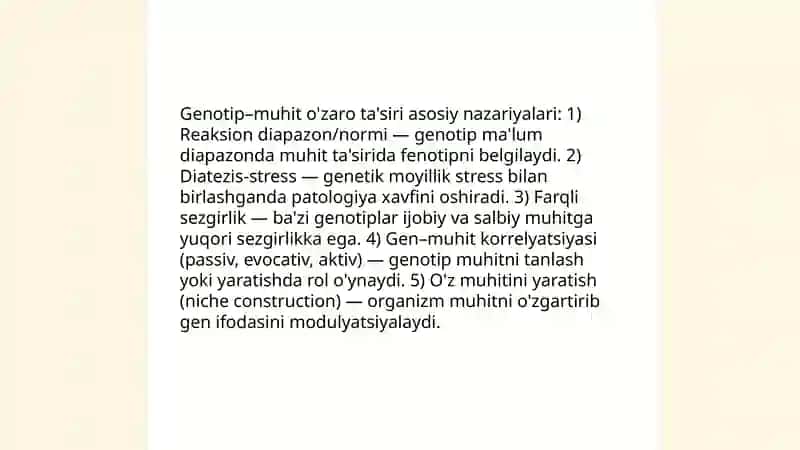 Genotip va muhit: shaxs rivojiga ta’siri 4