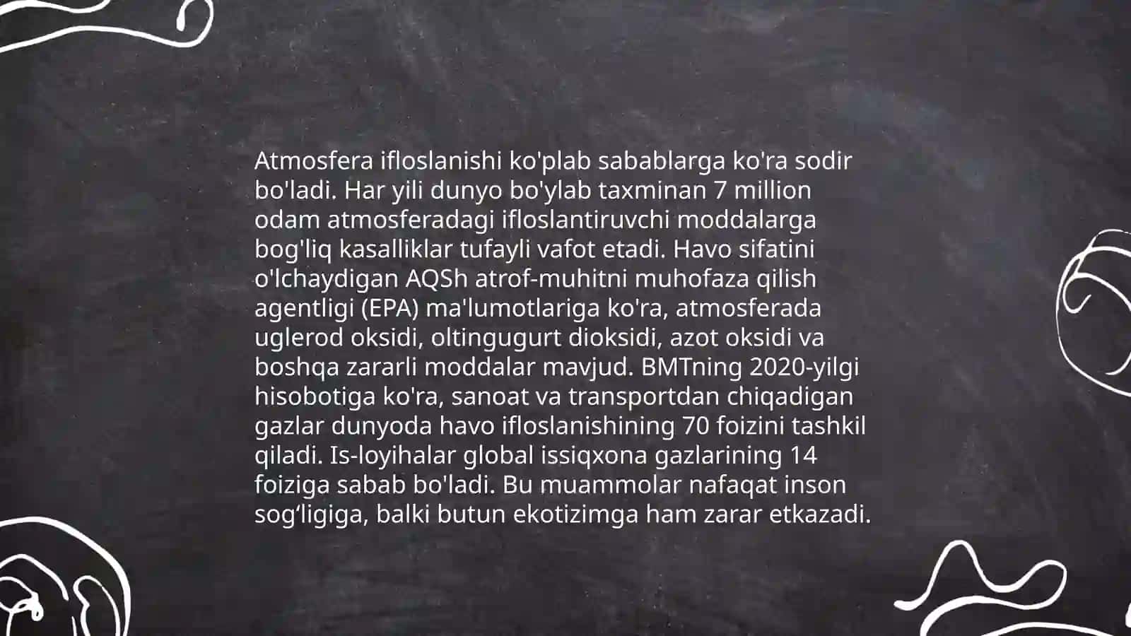 Ekalogik muammolar haqida esse 4