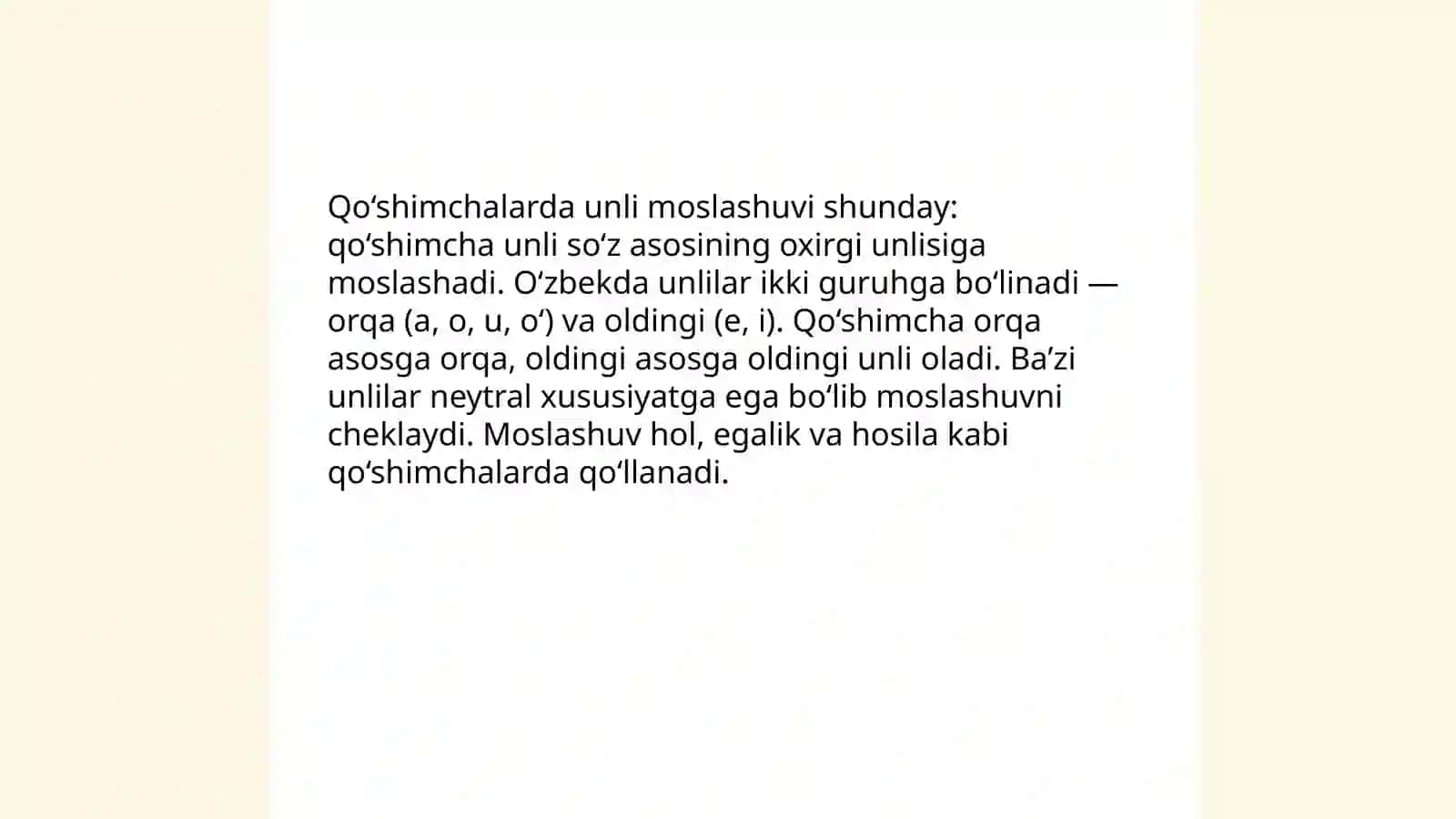 O‘zbek tilida asos va qo‘shimchalar imlosi 4