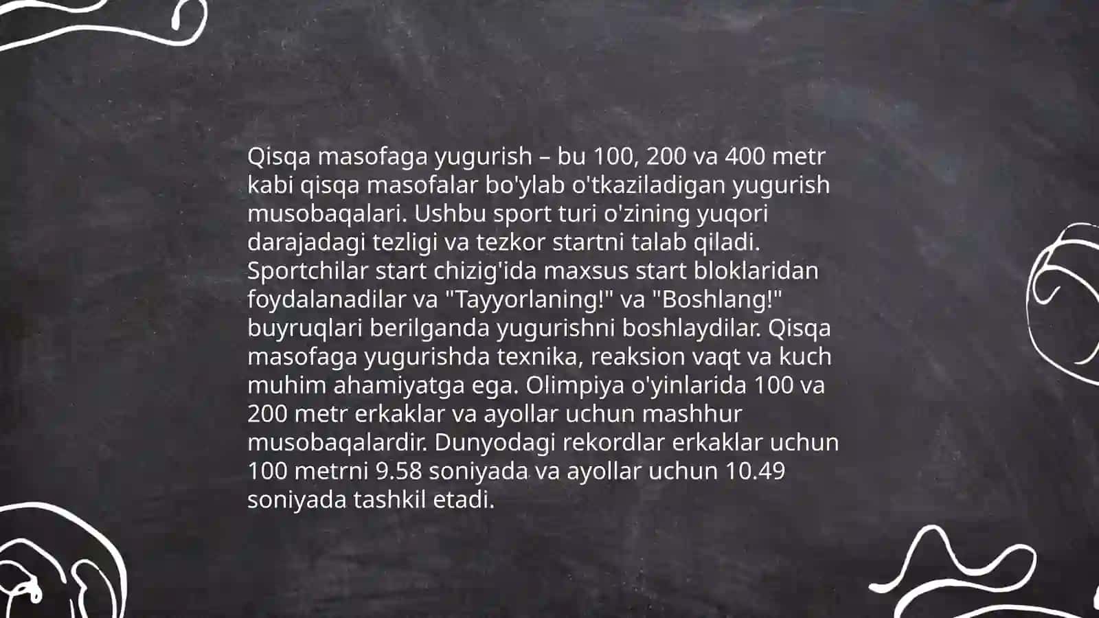 Yengil atletika qisqa masofaga yugurish 4