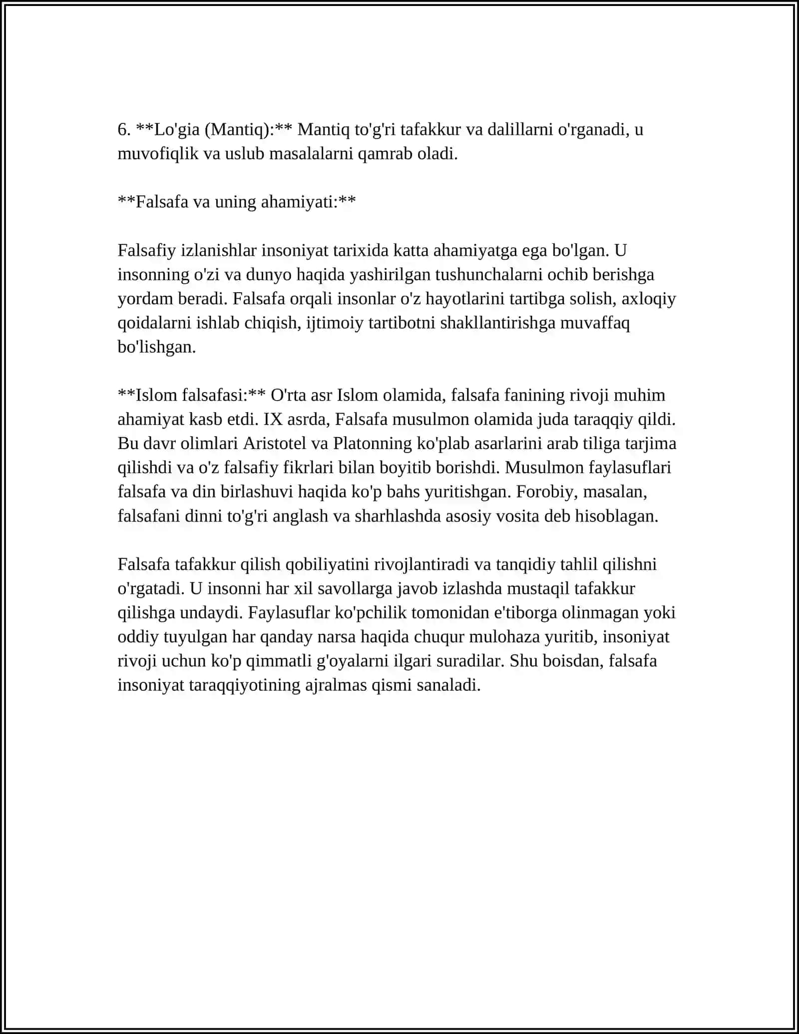 FALSAFA, INSON, UNING HUQUQ VA ERKINLIKLARI OLIY QADRIYAT 4