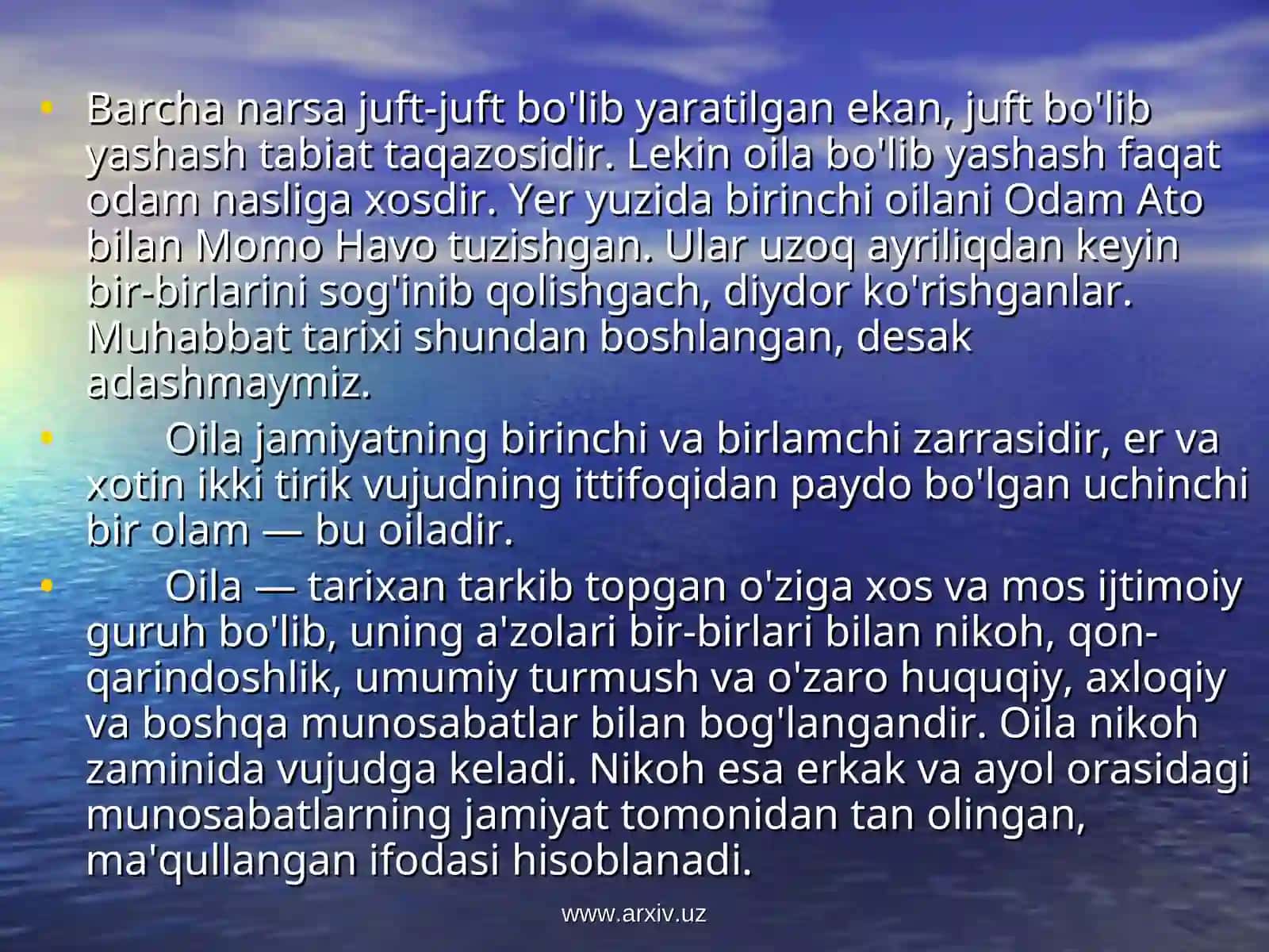 "Oila turlari va uni mustahkamlash uchun olib borilayotgan davlat siyosati" 4