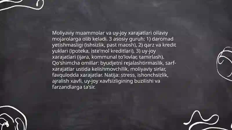 Kommunikatsiya yetishmasligi va uning oilaviy mojaro paydo bo‘lishi 4