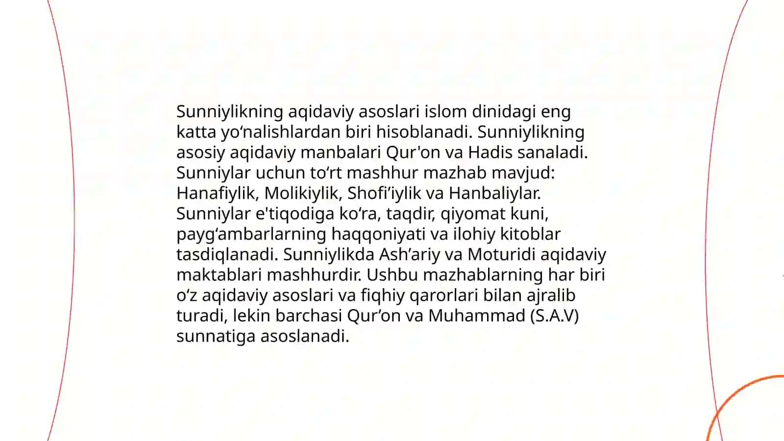 Islom dinining aqidaviy yoʻnalishlari va maktablari 4