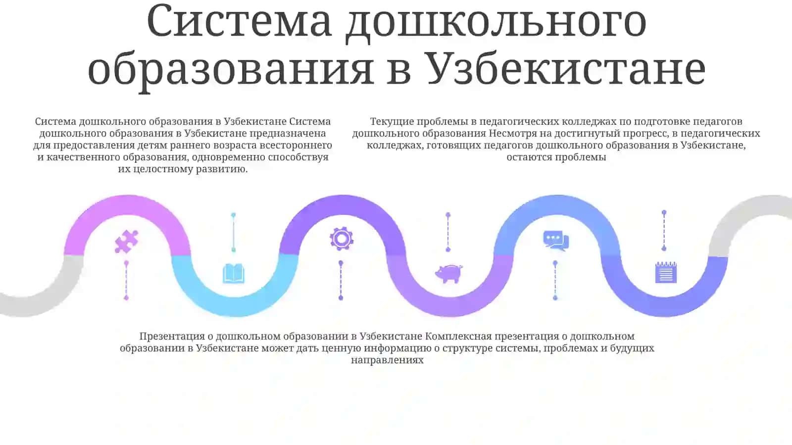 Изучить Текущие Задачи Педагогических Колледжей По Подготовке Воспитателей Для Дошкольных Образовательных Учреждений Республики Узбекистан И ПодготовитьПрезентацию 4