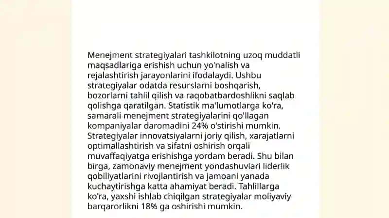 Korxona qudratini baholash usullari 4