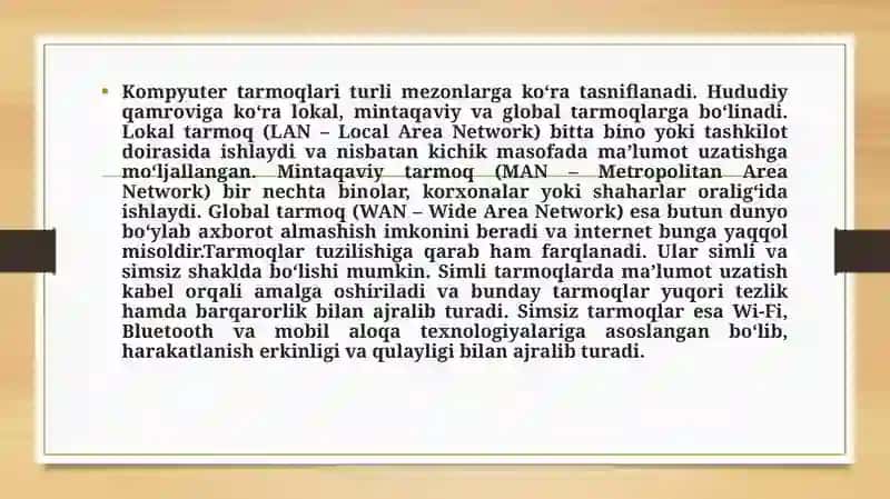Kompyuter tarmoqlari qurilmalari 4