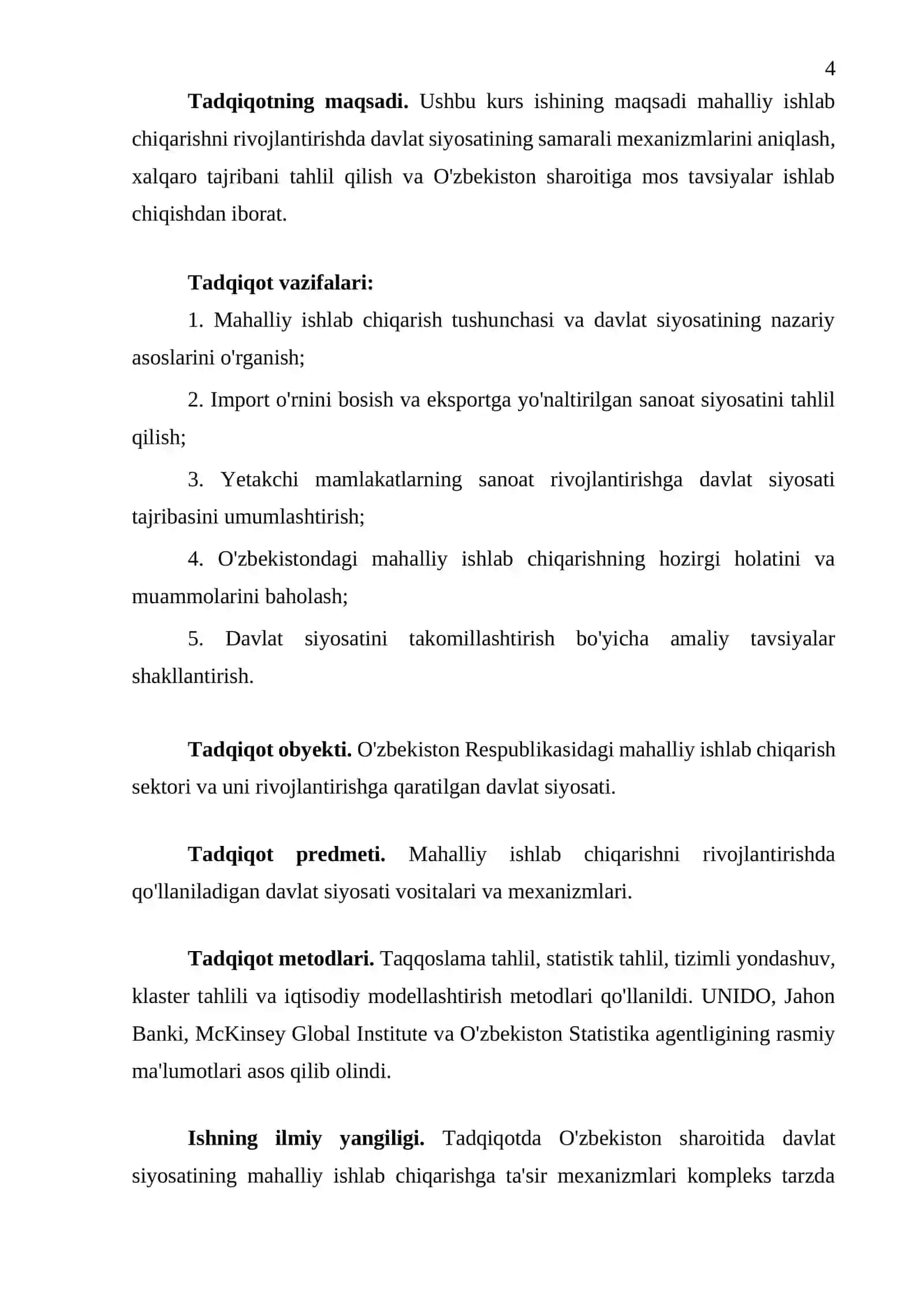 Mahalliy ishlab chiqarishni rivojlantirishda davlat siyosati 4