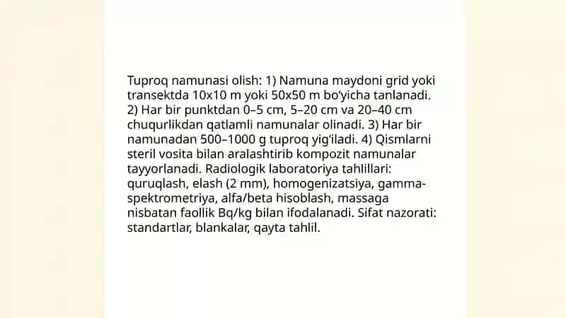 Tuproqning radioktiv ifloslanishiga qarshi kurash choralari 4