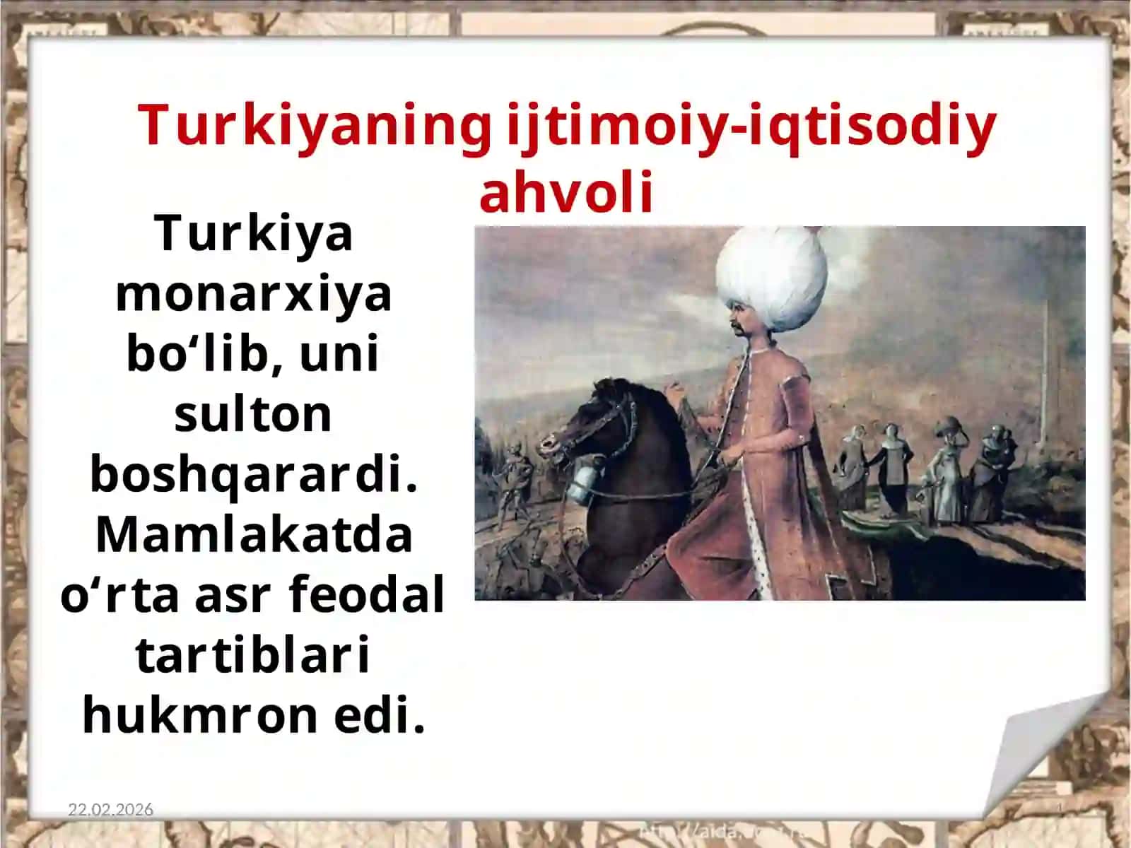 XIX asr oxiri - XX asr boshlarida Usmonli davlati 4