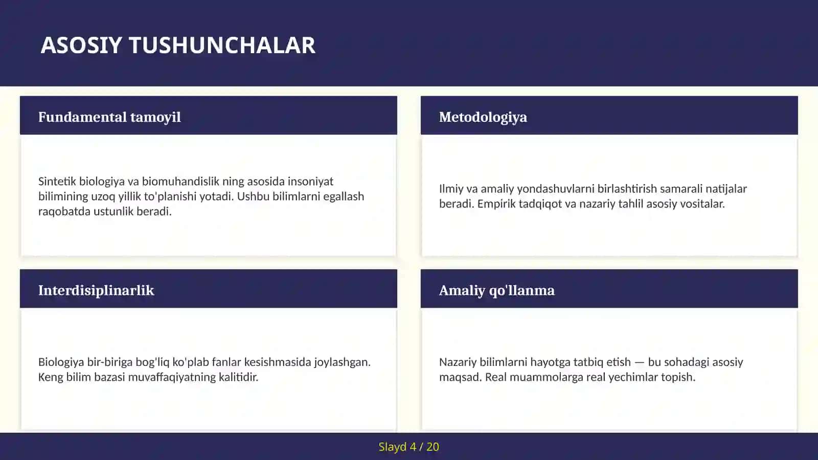 Sintetik BIOLOGIYA VA BIOMUHANDISLIK 4