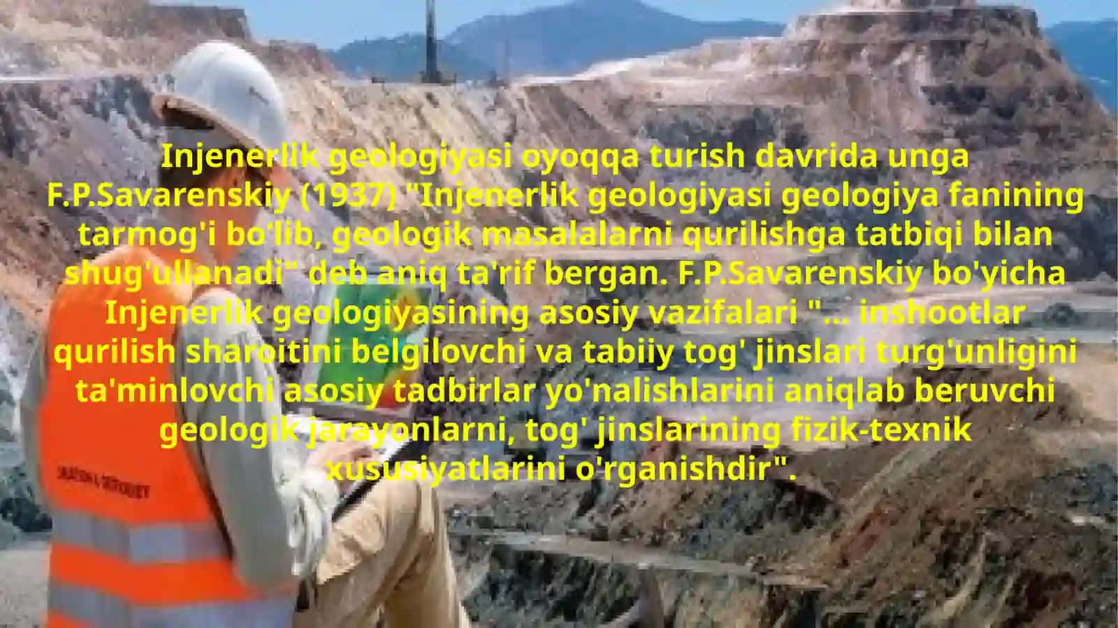 TOG’ JINSLARI TO’G’RISIDA INJENER-GEOLOGIK MA`LUMOTLAR VA ULARNING FIZIK-TEXNIK XUSUSIYATLARI 4