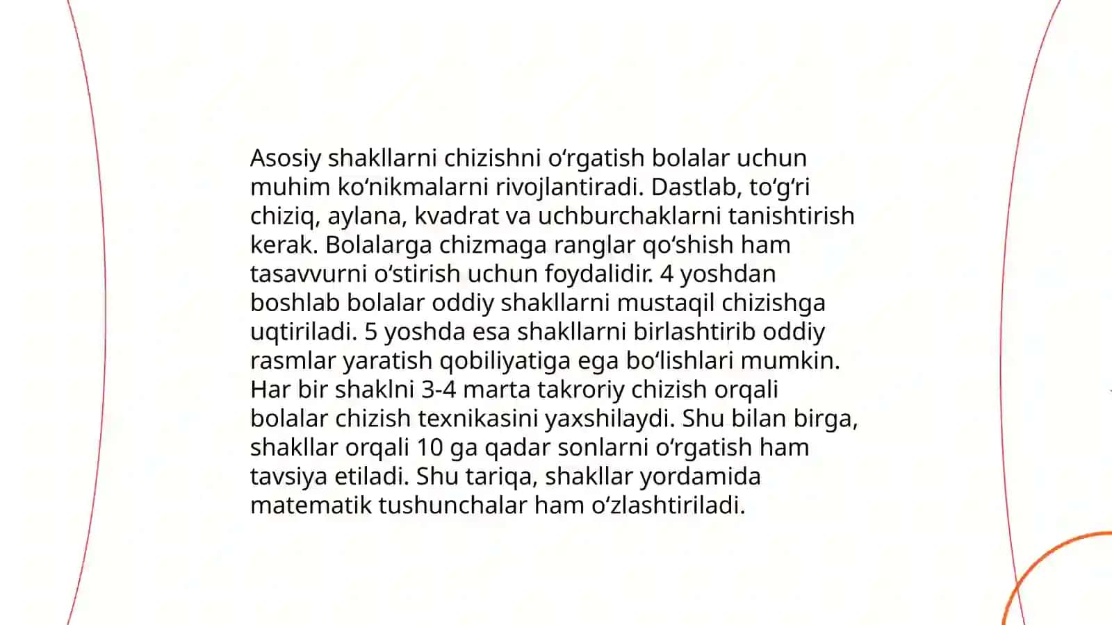 Bolalarni rasm chizishga o‘rgatish 4