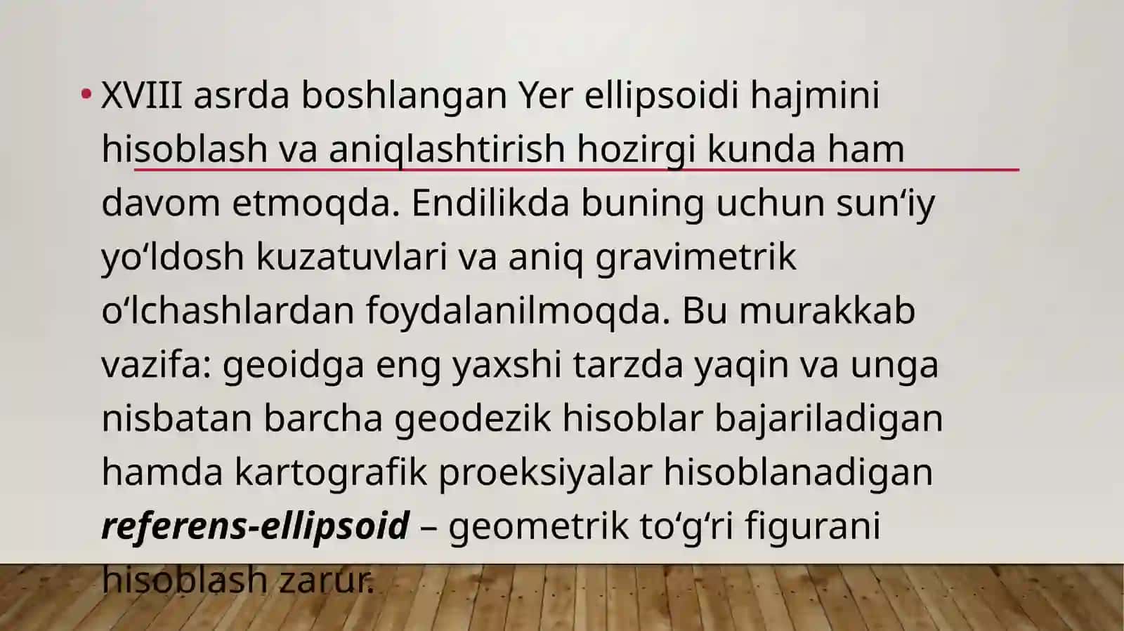 Mavjud kartografik materiallarni geodezik asoslarini, kartaning biror qismini xususiy masshtabini aniqlash 4