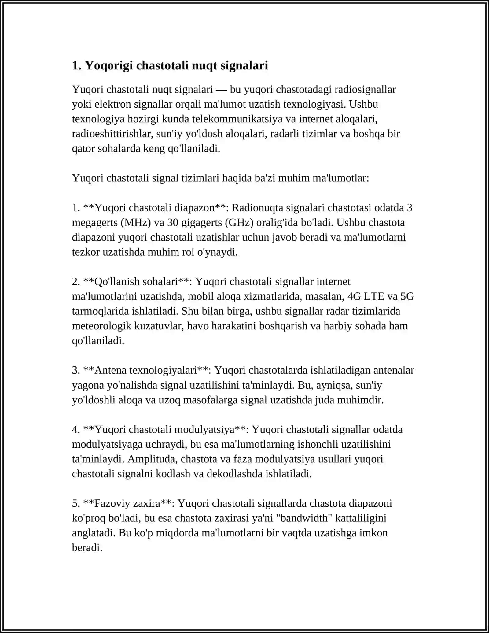 NUTQ SIGNALLARI, TIBBIYOTDAGI SIGNALLARDA QO’LLANILADIGAN ALGORITMLAR 4