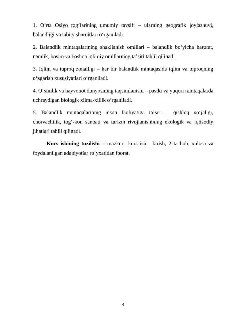 O`rta Osiyo tog`lari balandlik mintaqalari 4