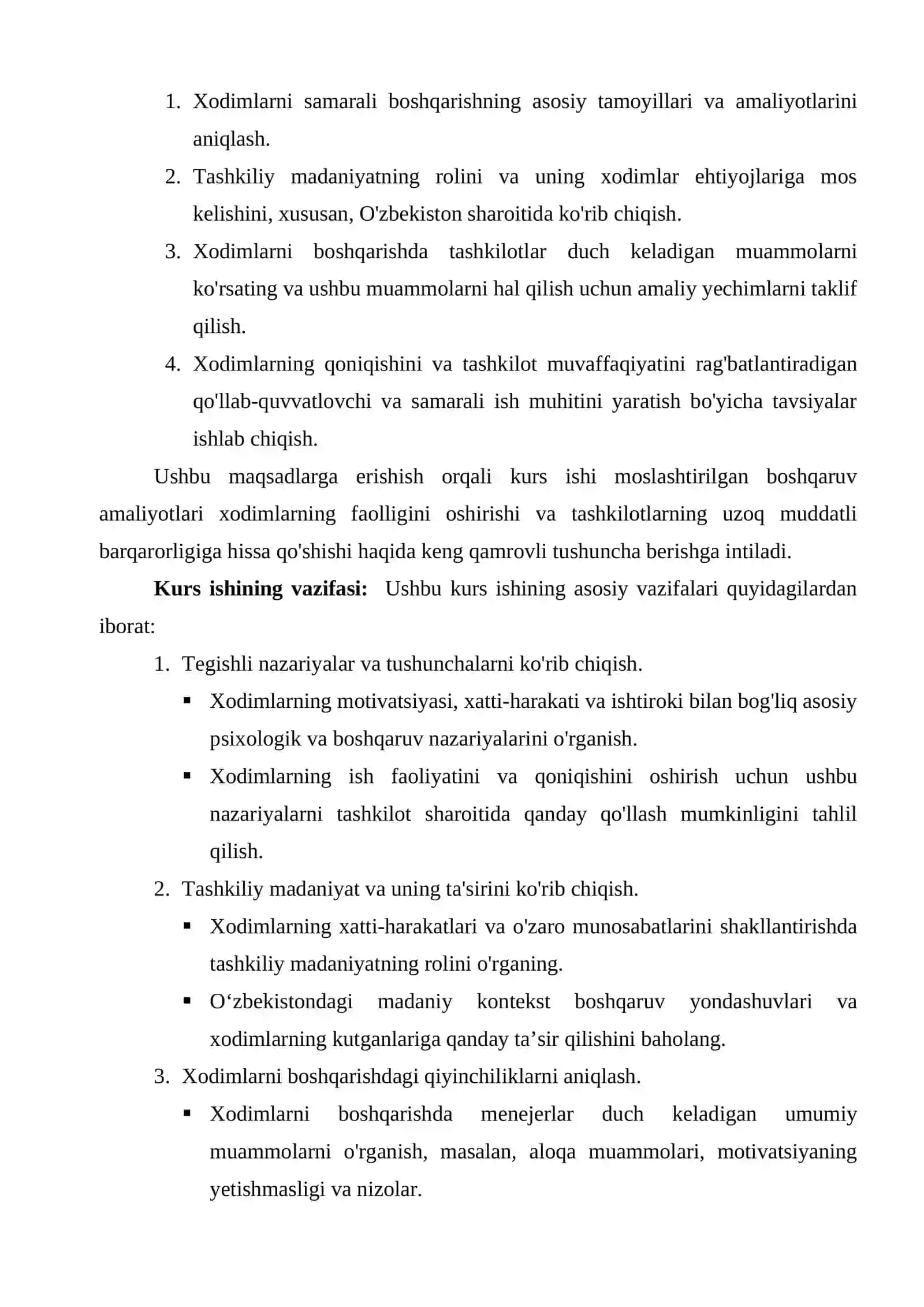 Kurs ishi "Himoyaga tavsiya etilsin" 4