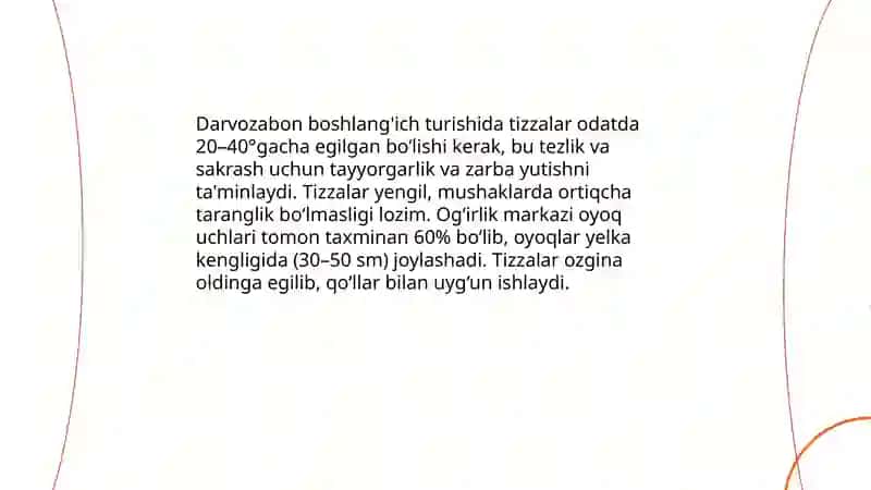 Darvozabonning dastlabki turish holati 4