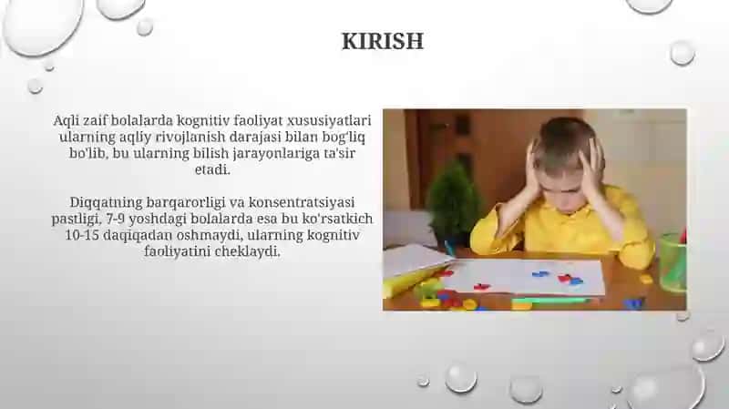 Ruhiyrivojlanishisustlashganbolalarningbilishfaoliyatixususiyatlari 4
