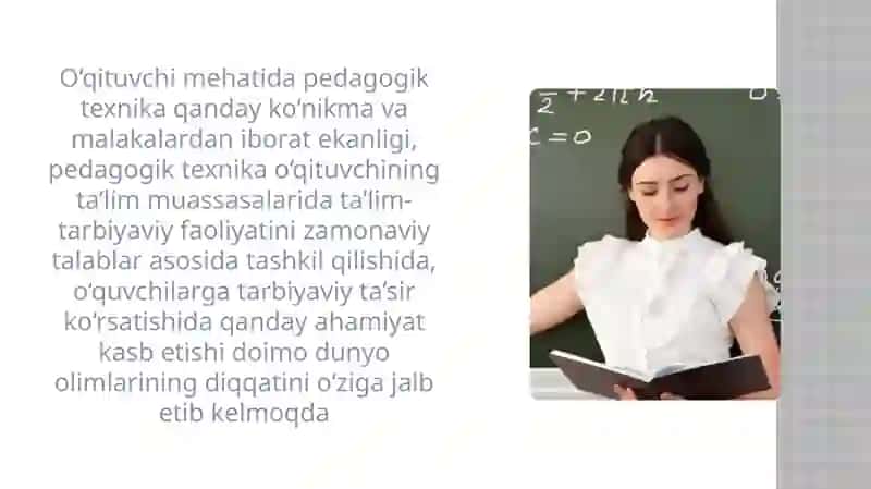 O‘qituvchining pedagogik texnikasi 4