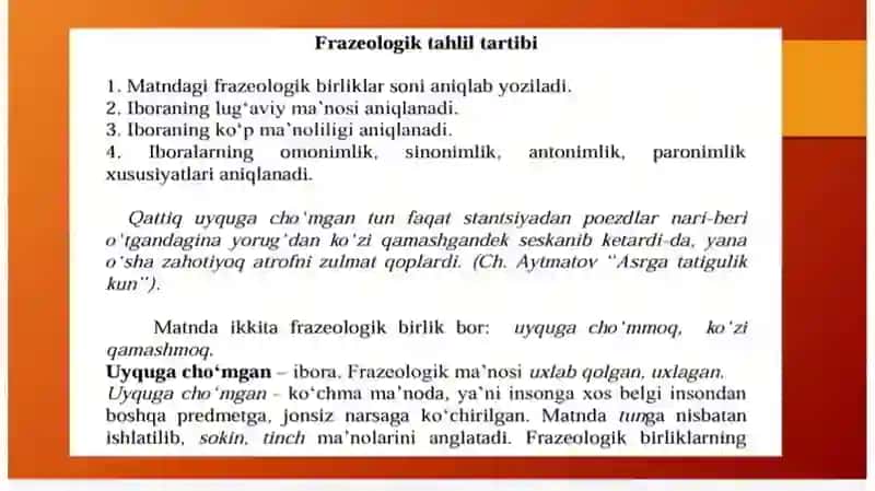 Frazeologik tahlil 4