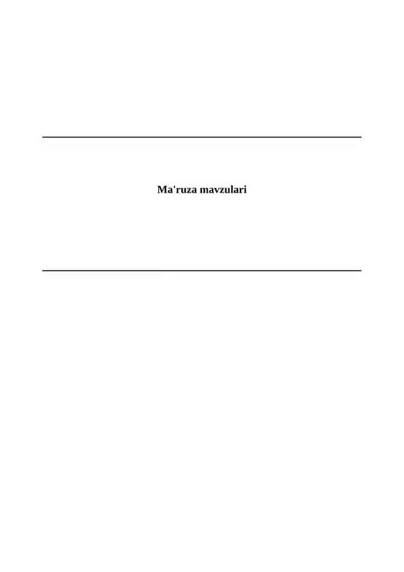 Ekonometrika fanidan o’quv-uslubiy majmua 4