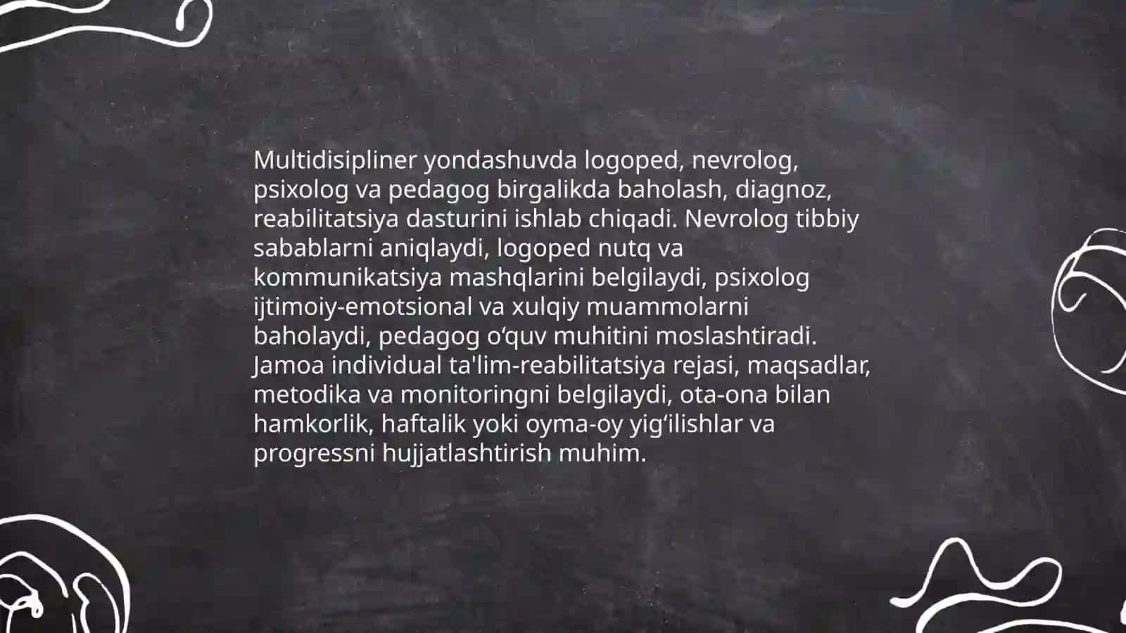Rivojlanishida nuqsoni bo‘lgan bolalar va o'smirlar bilan kompleks logopedik ish tashkil qilish 4