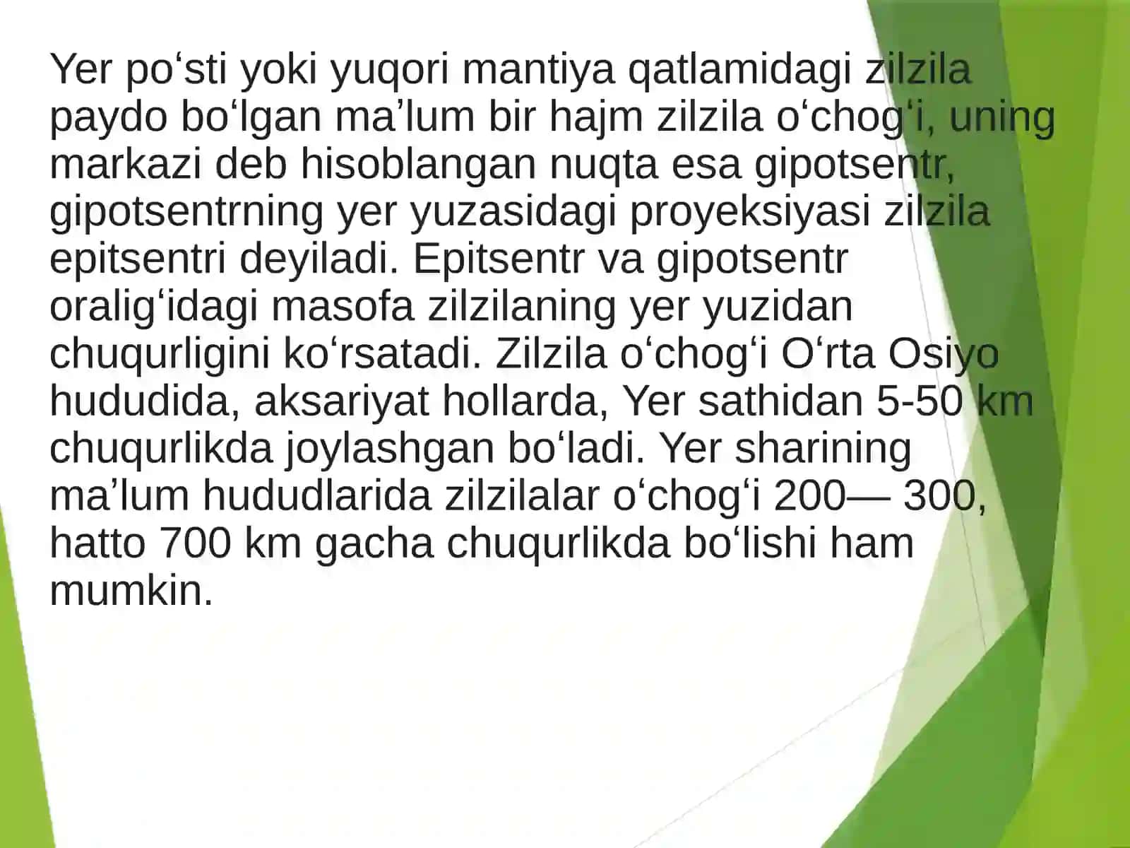XX asr oxiri va XXI asr boshlaridagi eng muhim seysmik hodisalarning xususiyatlarisaablari va oqibatlari 4