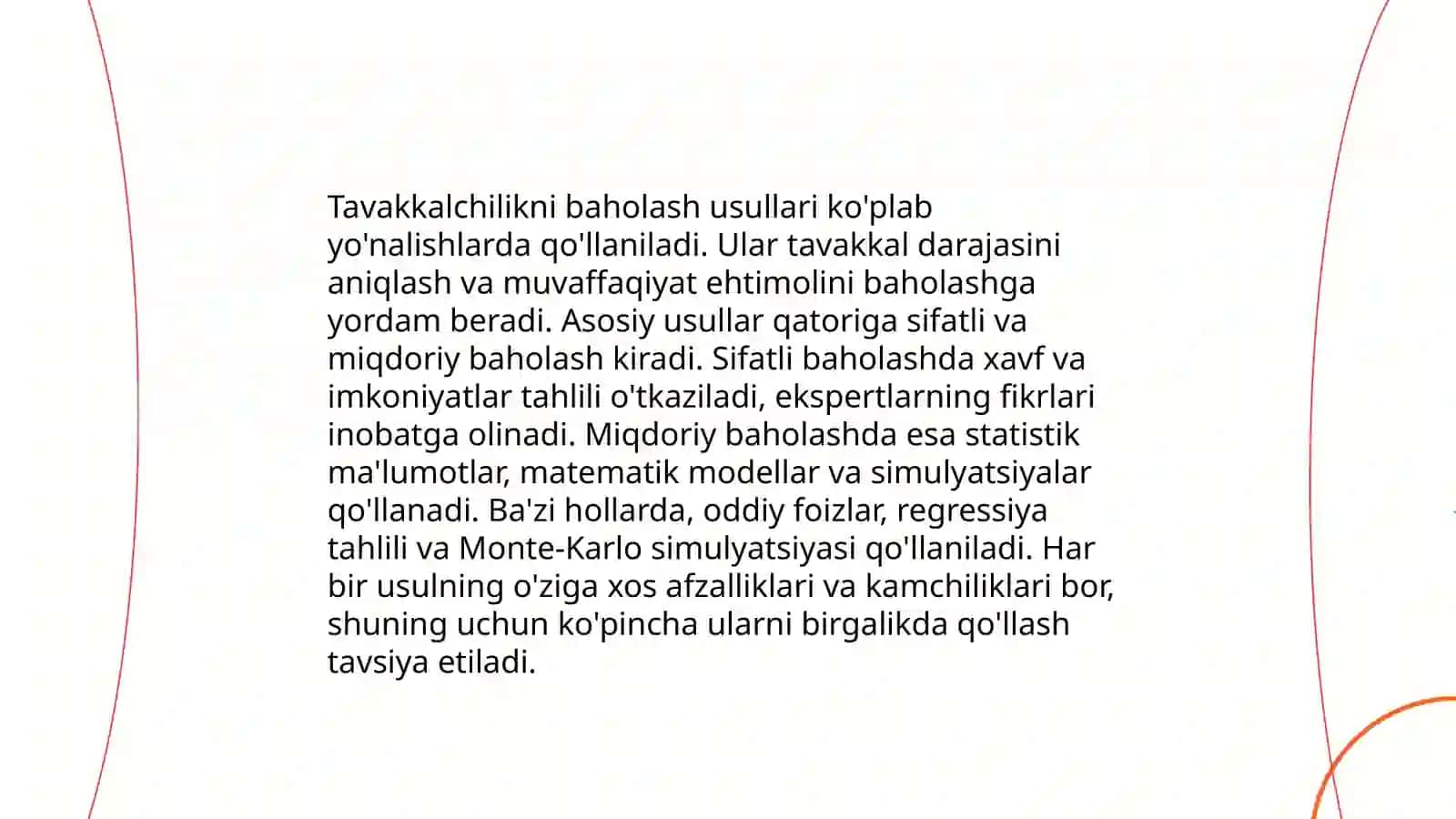 Biznesda tavakkalchilikni boshqarish 4