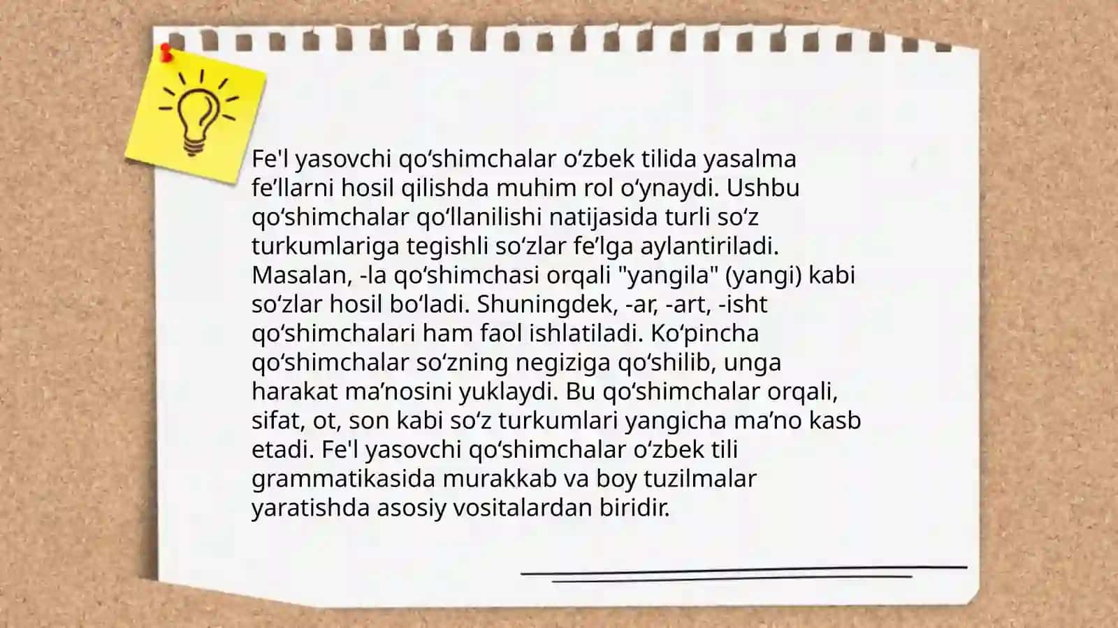 Fe‘llarning yasalishi, modal shakllari, tuzilishi jihatdan turlari 4