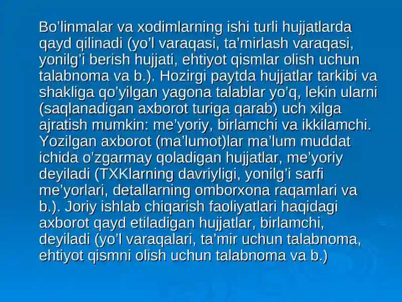 Texnik tizimlarni axborot bilan ta’minlash 4