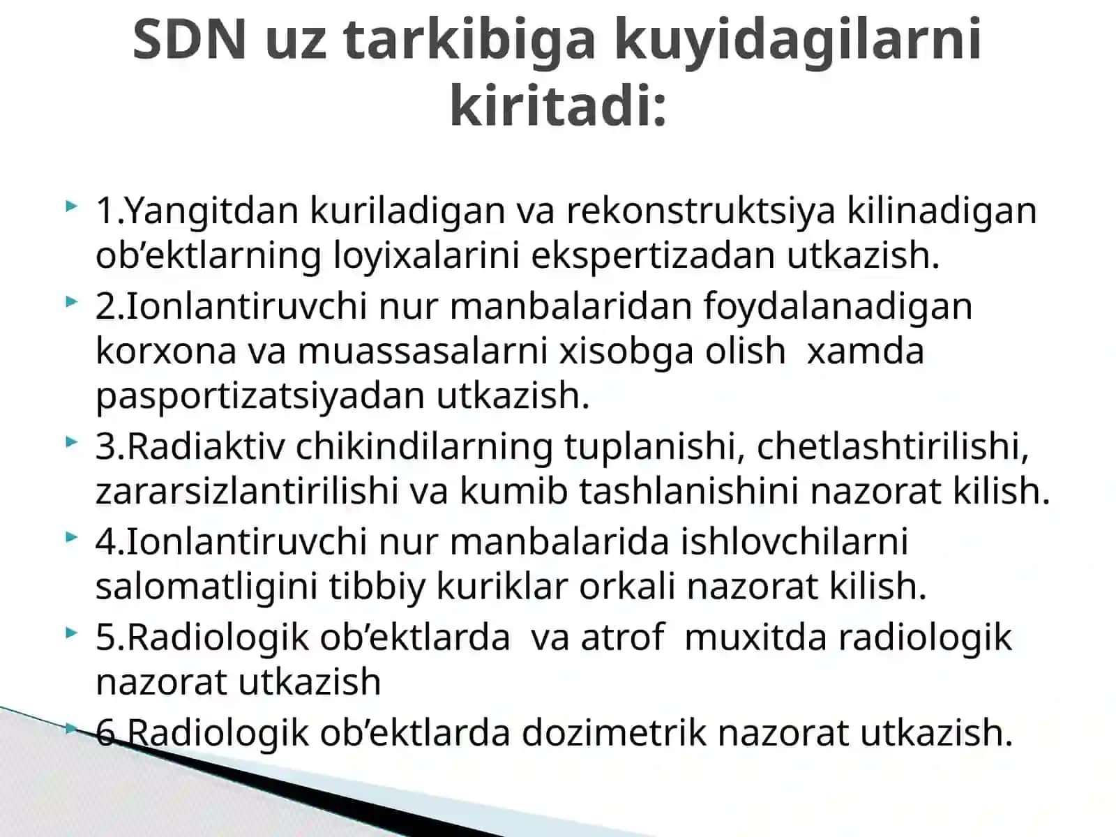 DPM LARDA IONLANTIRUVCHI NURLANISH MANBALARDAN FOYDALANGANDA DOZIMETRIK VA RADIOMETRIK NAZORAT 4