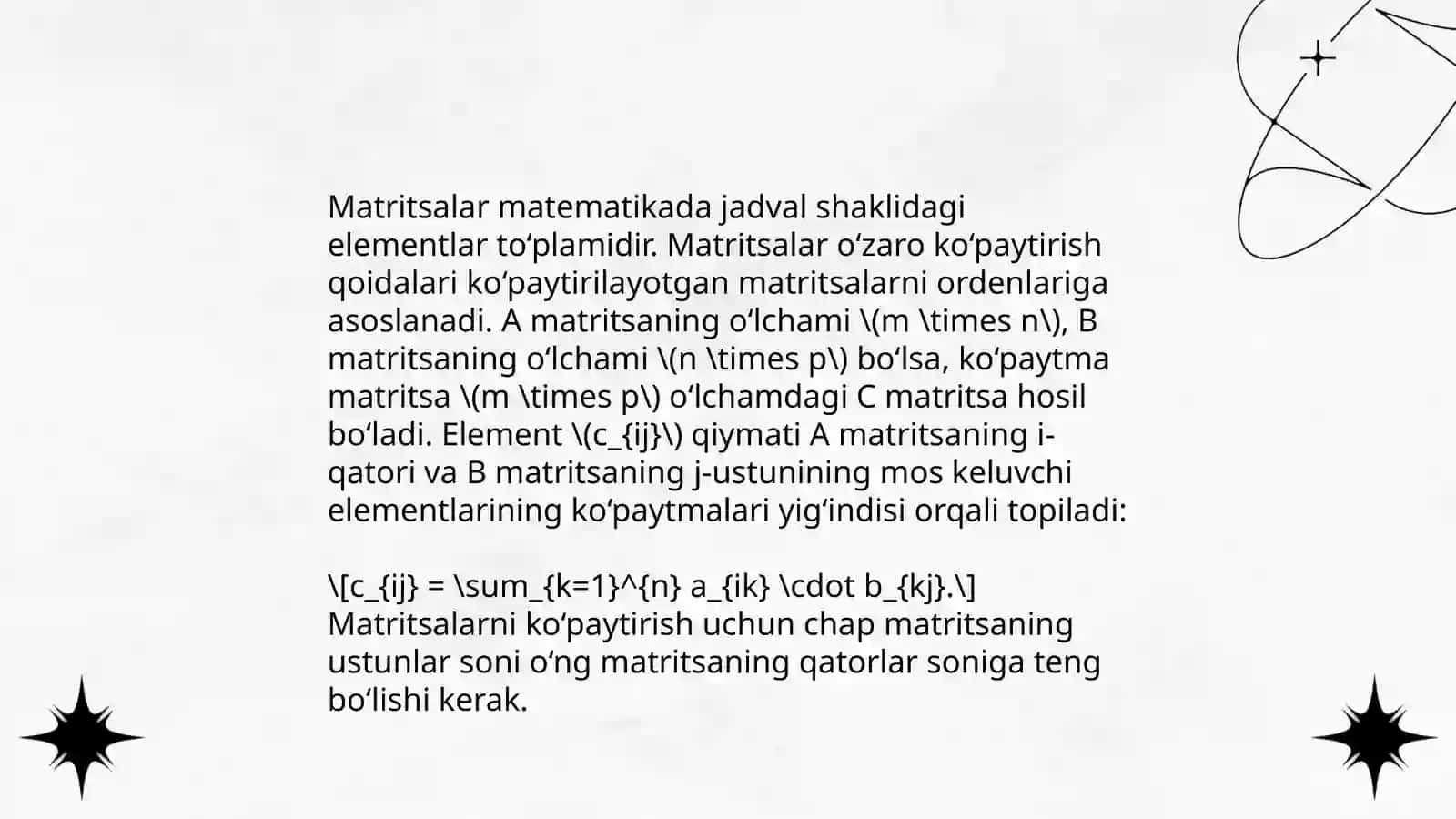 Matritsalar va determinatlar 4