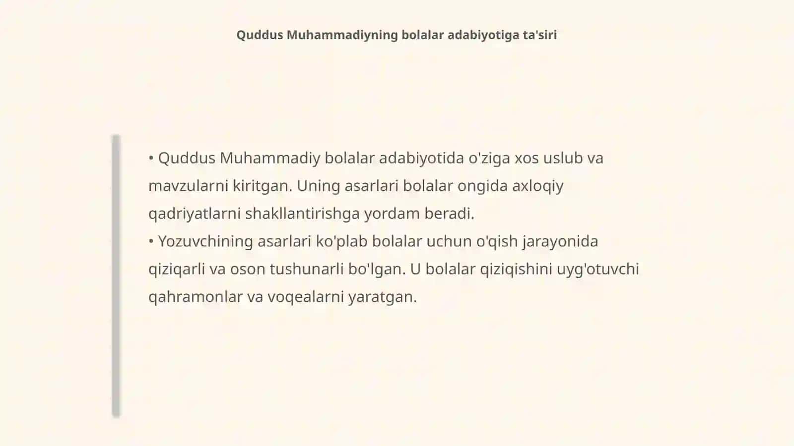 Quddus Muhammadiy ijodi bolalar kitobxonligida 4