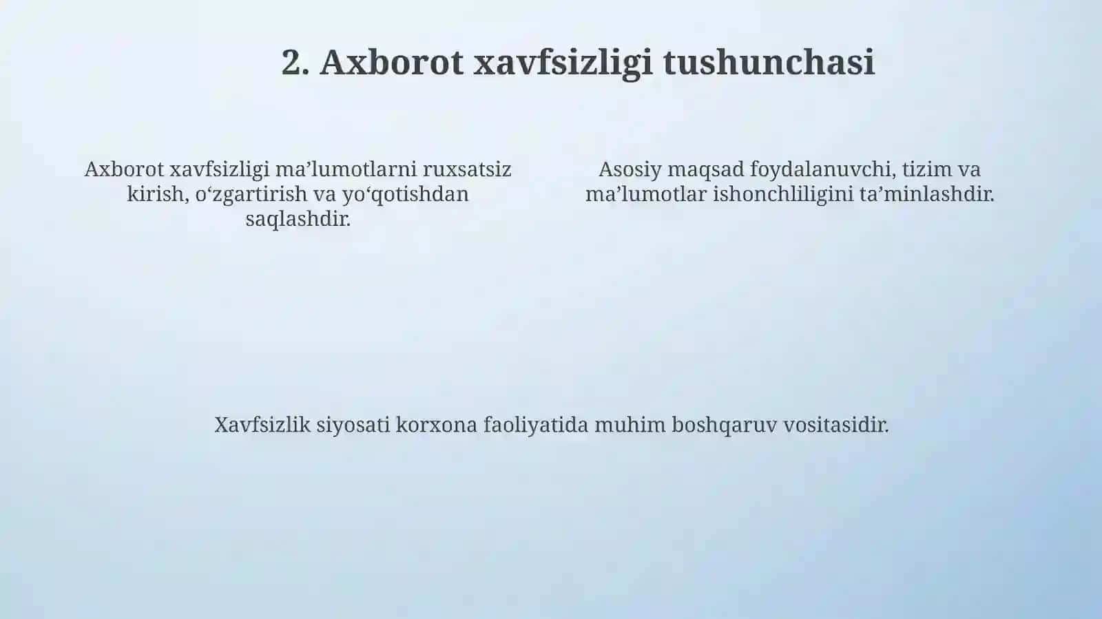 Axborot tizimlarida Axborotni himoya qilish usullari va vositalari 4