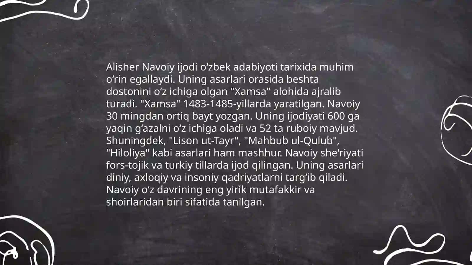 Alisher Navoiy hayoti 4