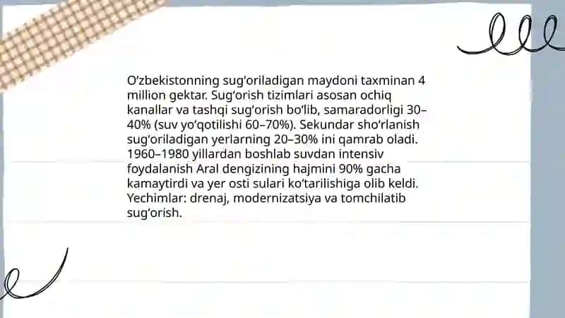 Uzbekistan Respublikasi ekologik muamollari 4