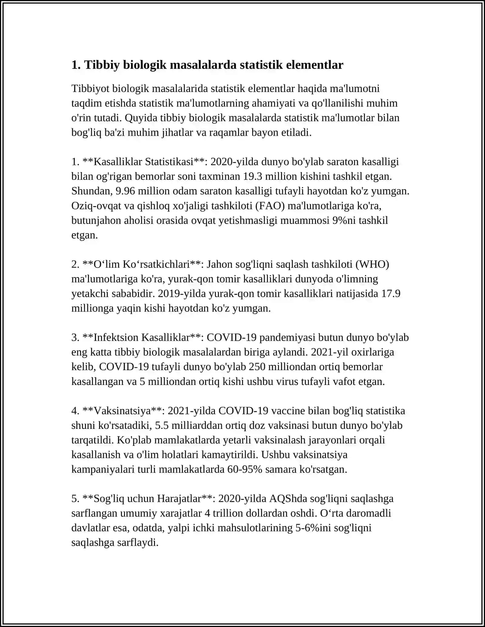 TIBBIY BIOLOGIK MASALA MISOLIDA MATEMATIK STATISTIKA ELEMENTLARI 4