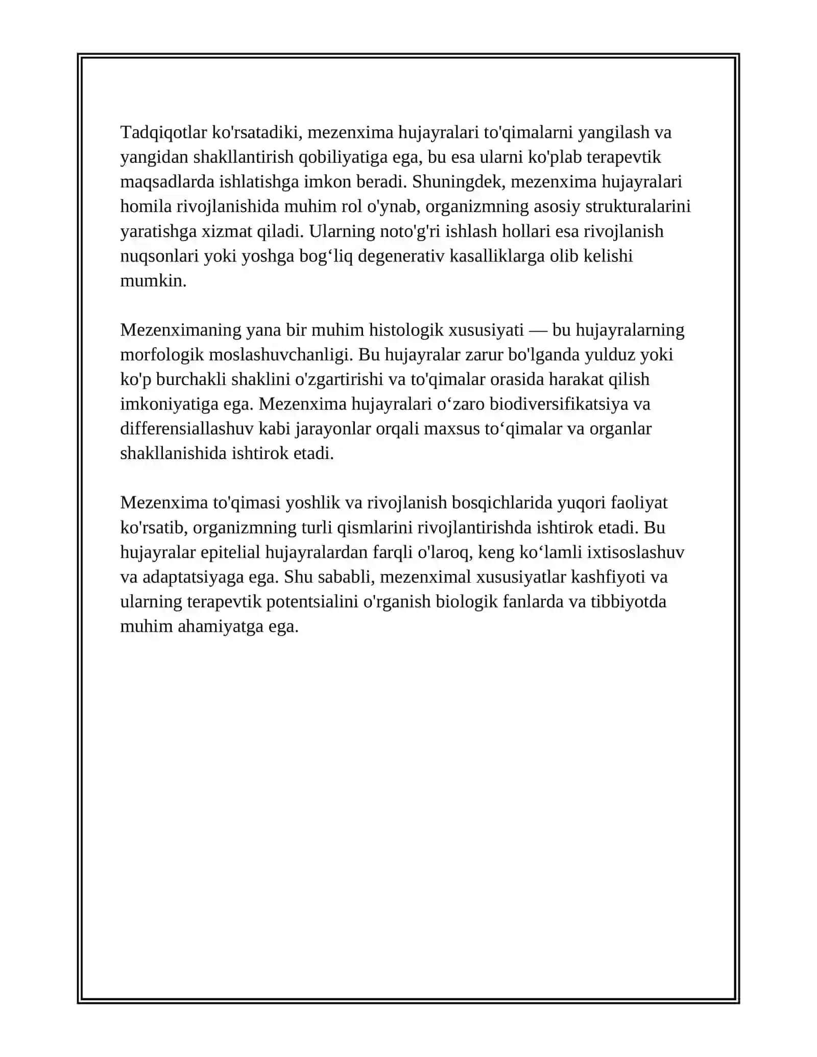 MEZENXIMANING TUZILISHI VA AHAMIYATI 4