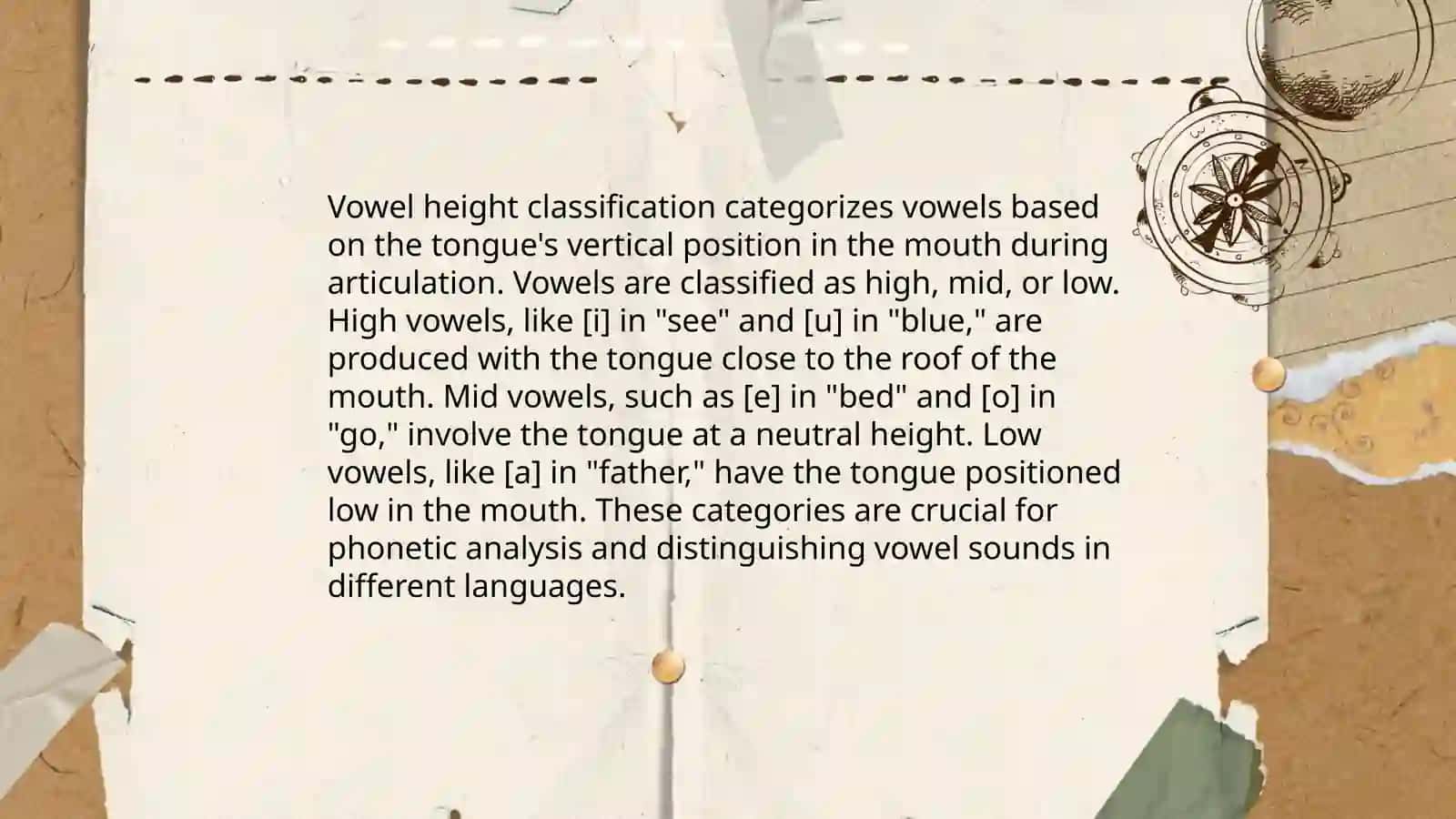 English vowels. Principles of classification 4
