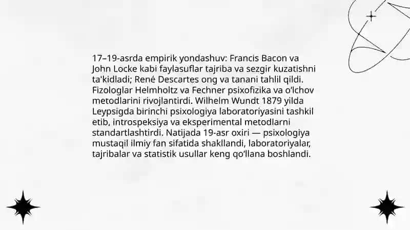 Psixologiya fanining taraqqiyot bosqichlari 4