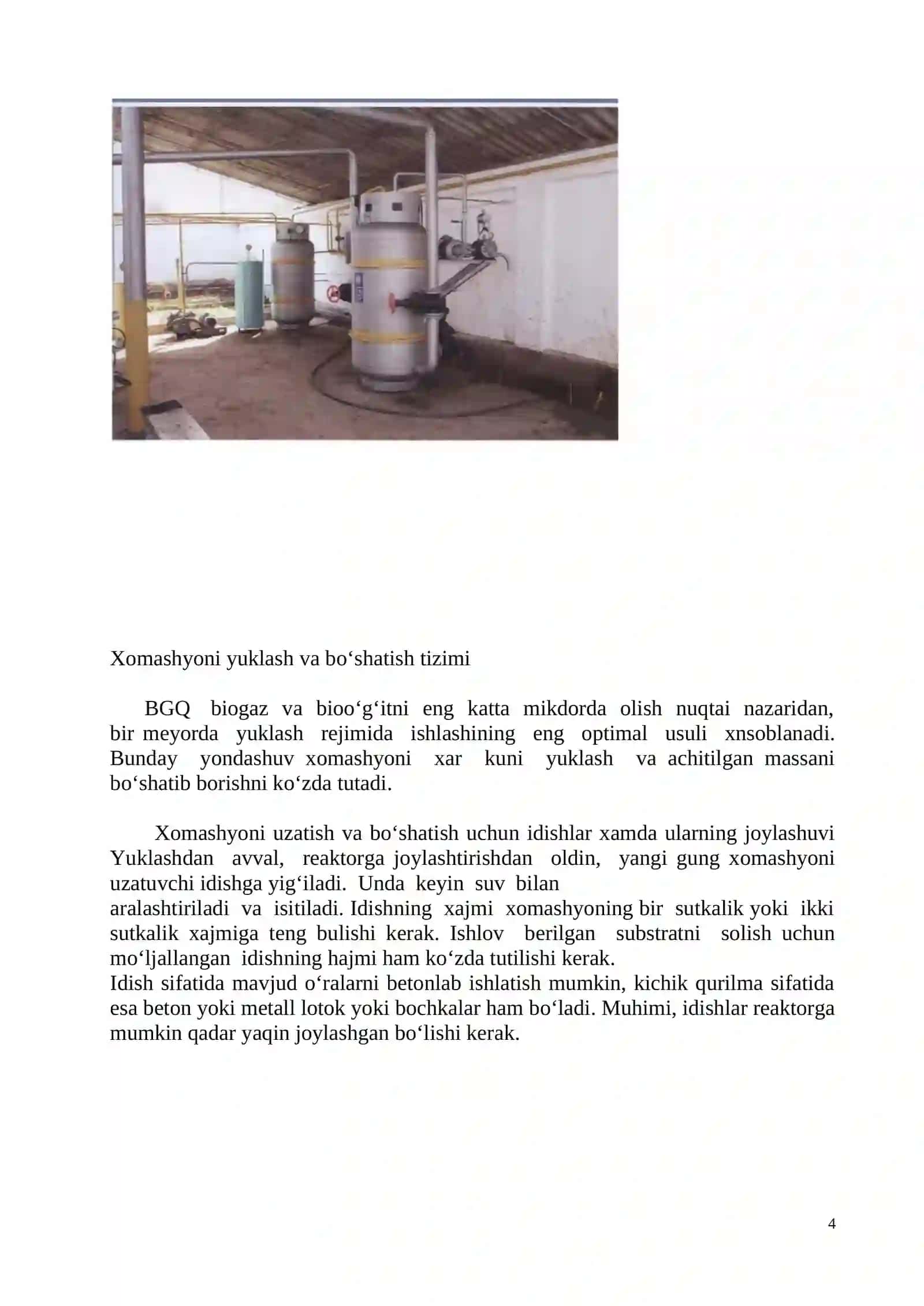 Xomashyoni yuklash va bo‘shatish tizimi 4