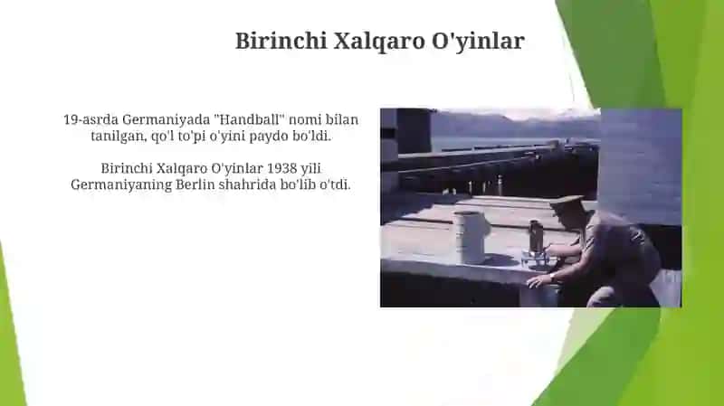 Gandbol o'yinining paydo bo'lishi va rivojlanishi 4