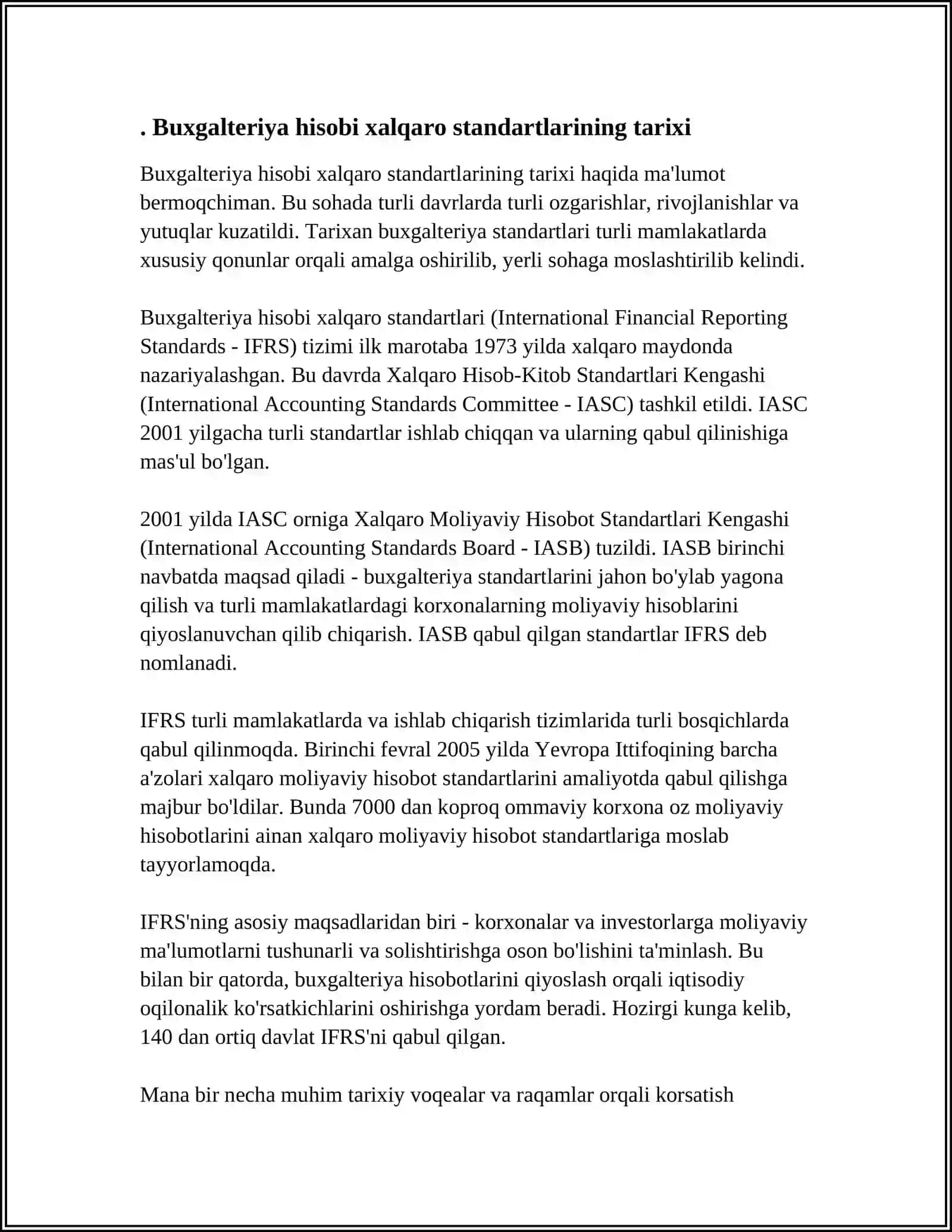 Buxgalteriya Hisobi Xalqaro Standartlarining Konseptual Asoslari 4