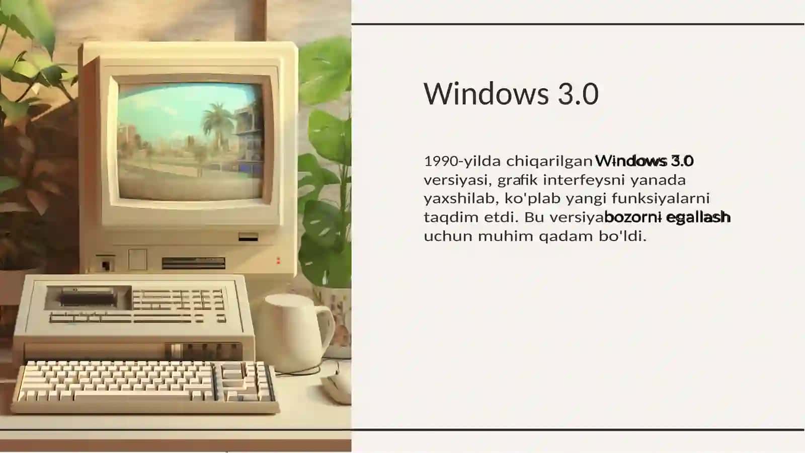 Windows Operatsion Tizimining Tarixi va Asosiy Ishlash Prinsiplari 4