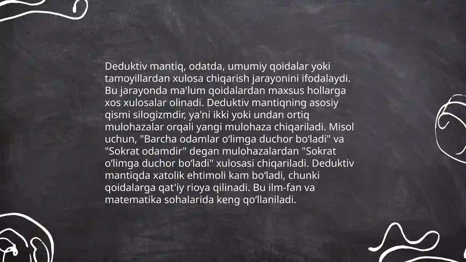 Mantiq- tafakkur shakllari haqidagi fan 4